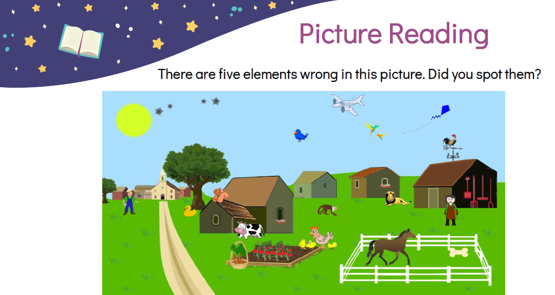 Picture Reading training for kids
